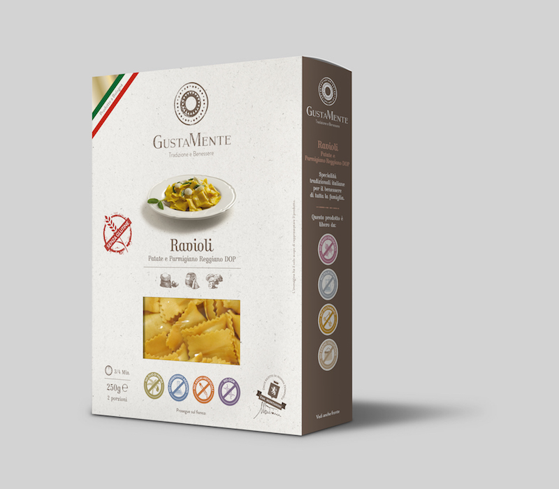 Image of GustaMente Ravioli Patate Parmigiano Reggiano Senza Glutine 250g