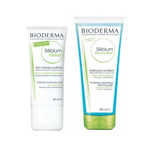 Image of Bioderma Sebium Pack Moussant Gel 200ml + Global 30ml 971395280