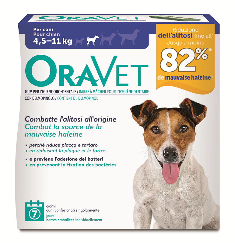 

OraVet Oral Hygiene Chews Dog Taglia Media (4,5kg - 11 Kg) 7 Pezzi