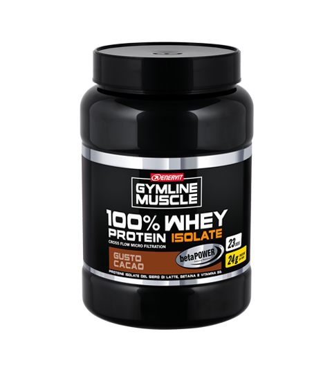 Image of Enervit Gymline Muscle 100% Whey Protein Isolate + Betaina Gusto Cacao Integratore Alimentare 700g 971560937