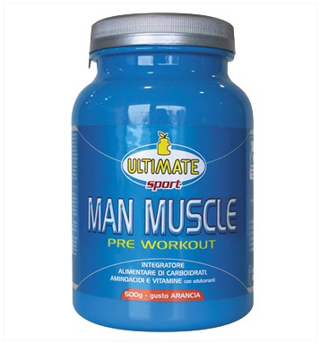 Image of Ultimate Man Muscle Pre Workout Gusto Arancia 500gr