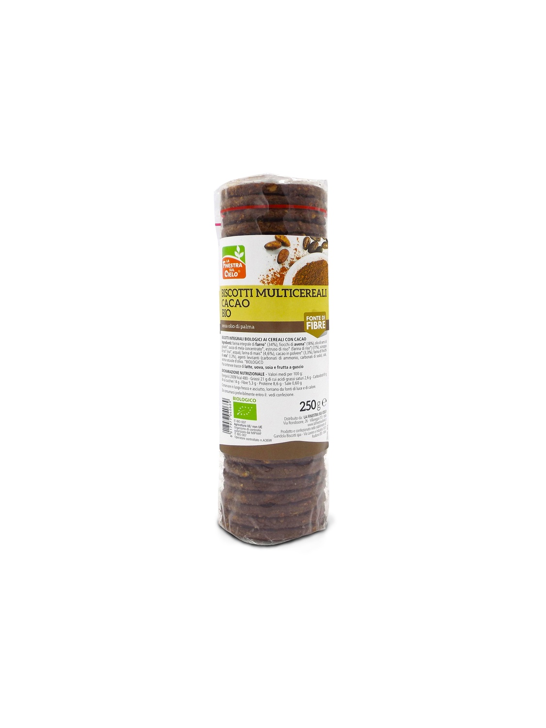 Image of La Finestra sul Cielo Biscotti Multicereali Cacao Bio 250g033