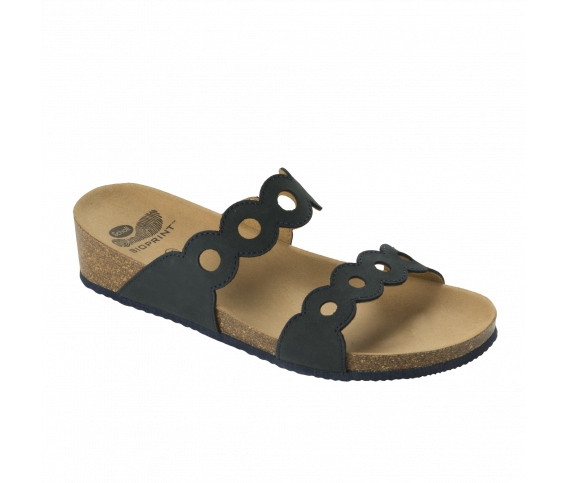 Scholl Odelia Sandalo Donna Plantare Bioprint Colore Blu Navy Misura 39-image