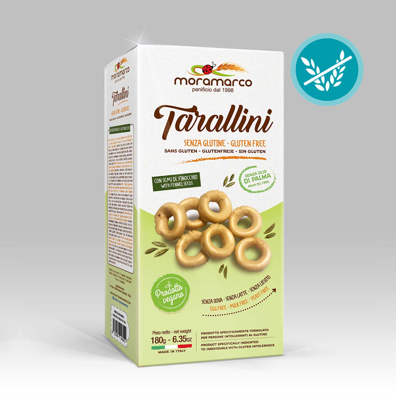 

Moramarco Tarallini Al Finocchio Senza Glutine 6x30g