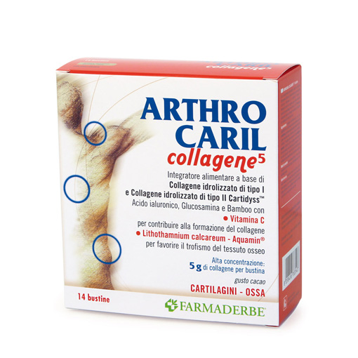 

Farmaderbe Arthrocaril Collagene Integratore Alimentare Senza Glutine 14 Bustine