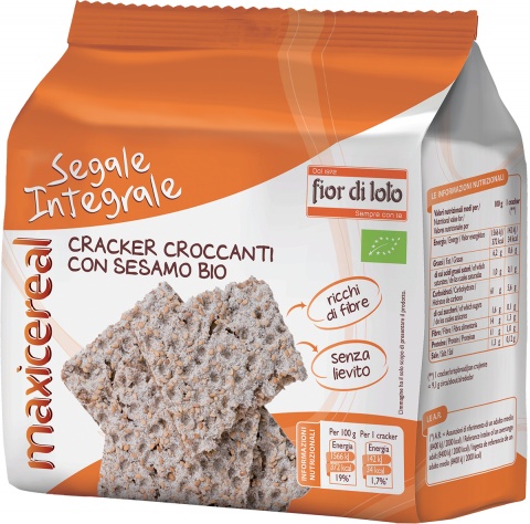 

Fior Di Loto Crackers Di Segale Integrale Con Sesamo Prodotto Bio 200g