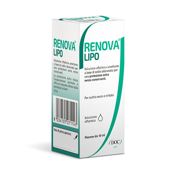 

Renova Lipo Soluzione Oftalmica Umettante Acido Ialuronico 0,4% 10ml