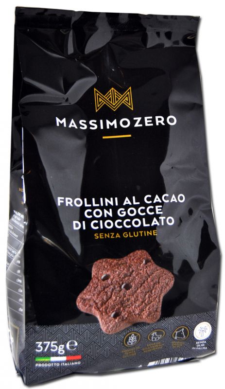 

Massimo Zero Frollini Al Cacao Con Gocce Di Cioccolato Senza Glutine 375g