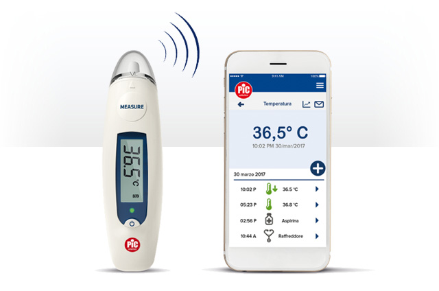 

Pic ThermoDiary Ear Termometro Infrarossi Auricolare connesso alla App