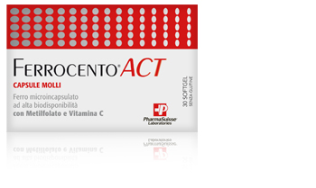 Image of PharmaSuisse Laboratoires Ferrocento Act Integratore Alimentare 30 Capsule Molli033