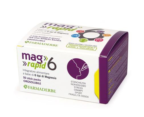 

Farmaderbe Mag 6 Rapid Integratore Alimentare 20 Bustine