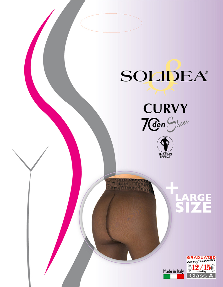 Image of Solidea Curvy 70 Sheer Collant Colore Camel 1s-xl