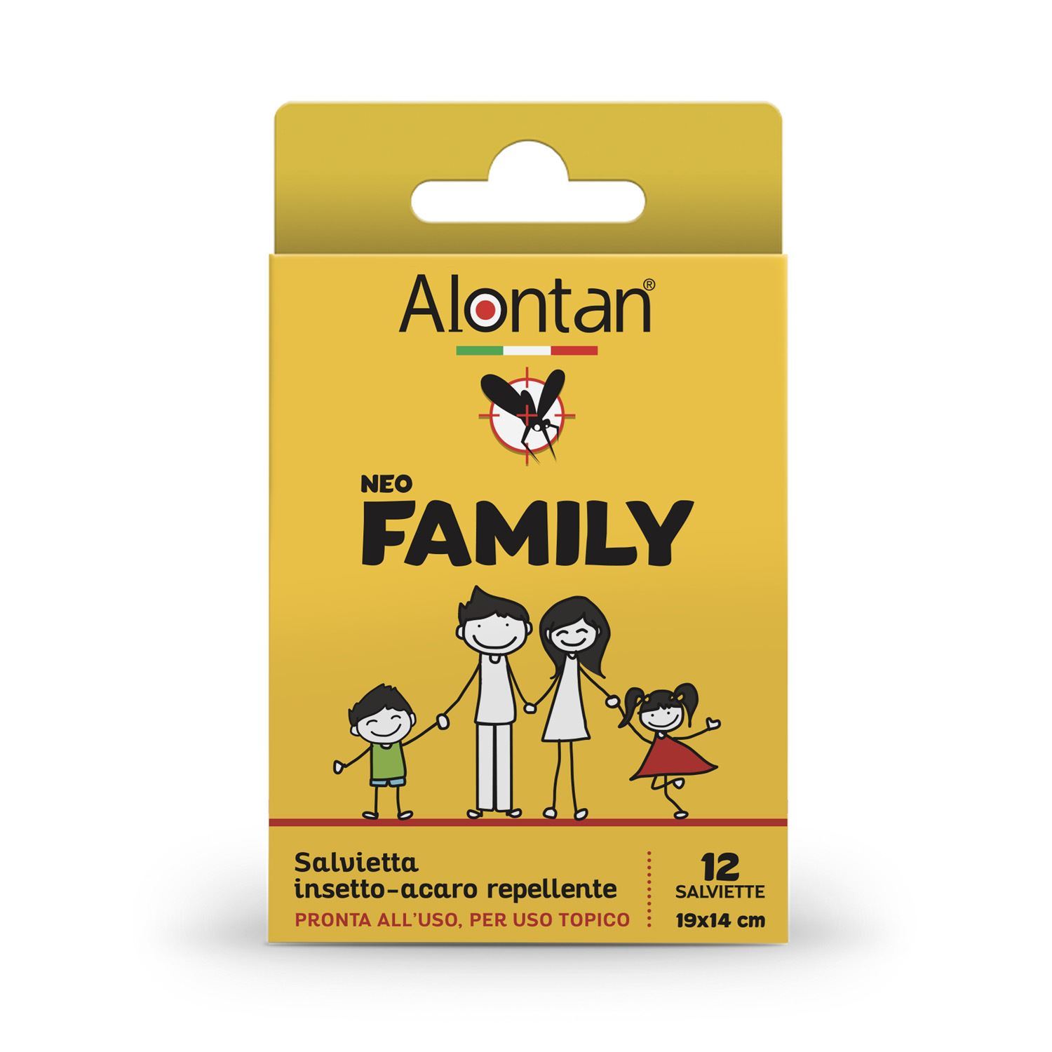 Image of Alontan(R) Neo Family Salvietta Insetto-Acaro Repellente 12 Salviette