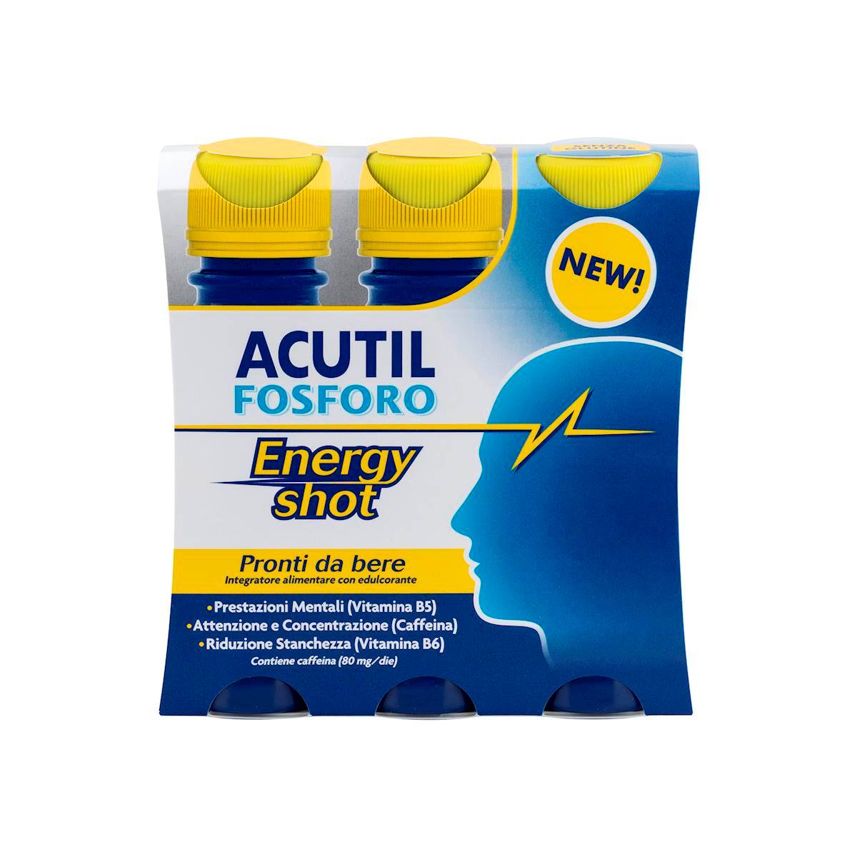 Image of Acutil Fosforo Energy Shot Integratore Alimentare Senza Glutine 3x60 ml Angelini