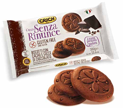 Image of Crich Gusto Senza Rinunce Biscotti Cacao E Gocce Di Cioccolato Senza Glutine 300g 973622715