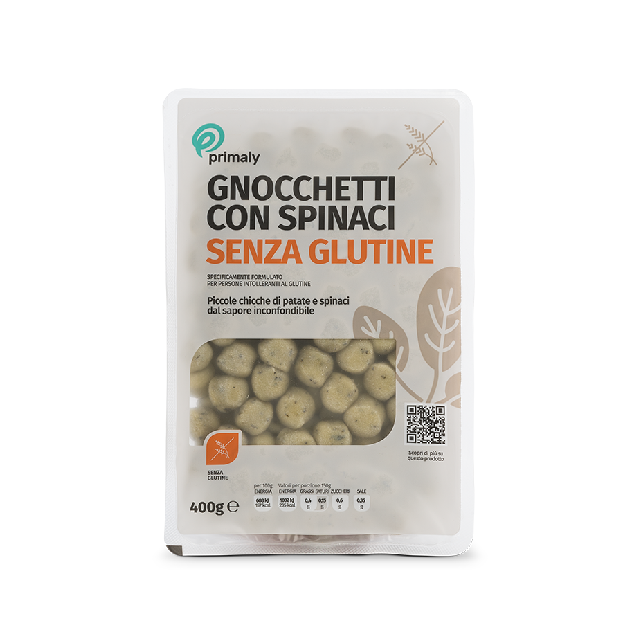 

Primaly Gnocchetti di Spinaci Bio Senza Glutine 400g