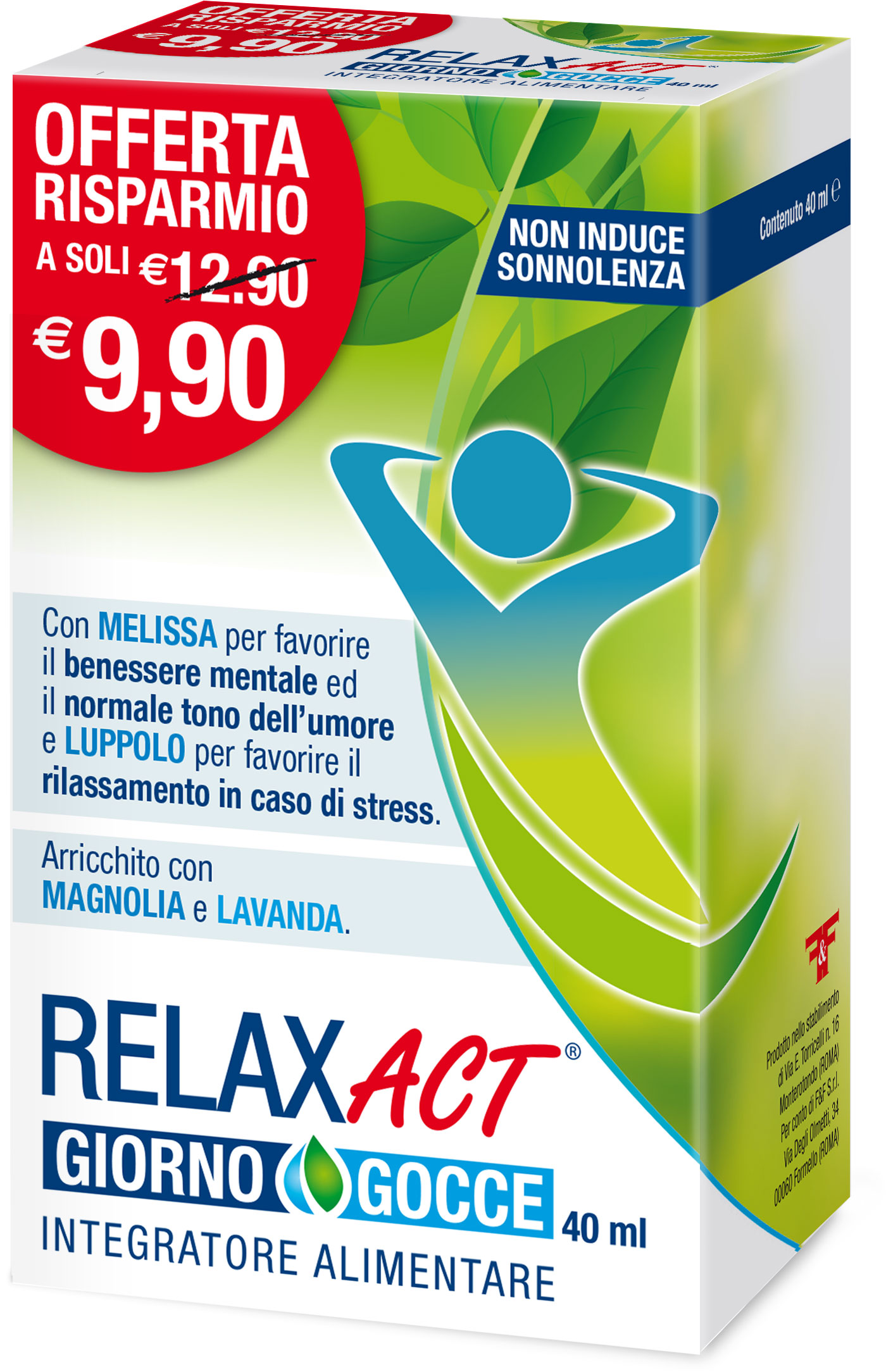 Image of F&F Relax Act Giorno Gocce Integratore Alimentare 40ml