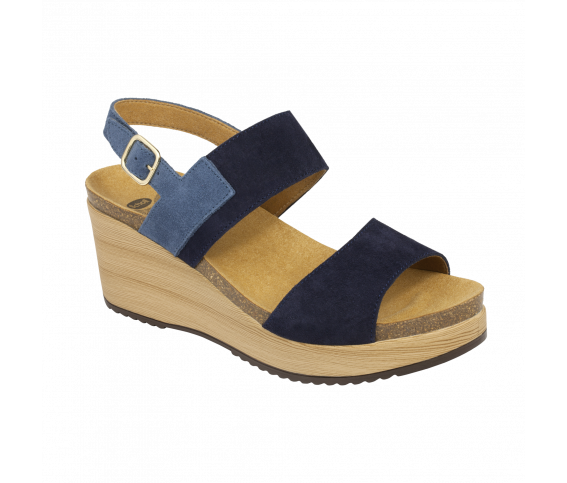 Image of Scholl Elara Calzetura Scamosciata Colore Navy Blu Numero 37033