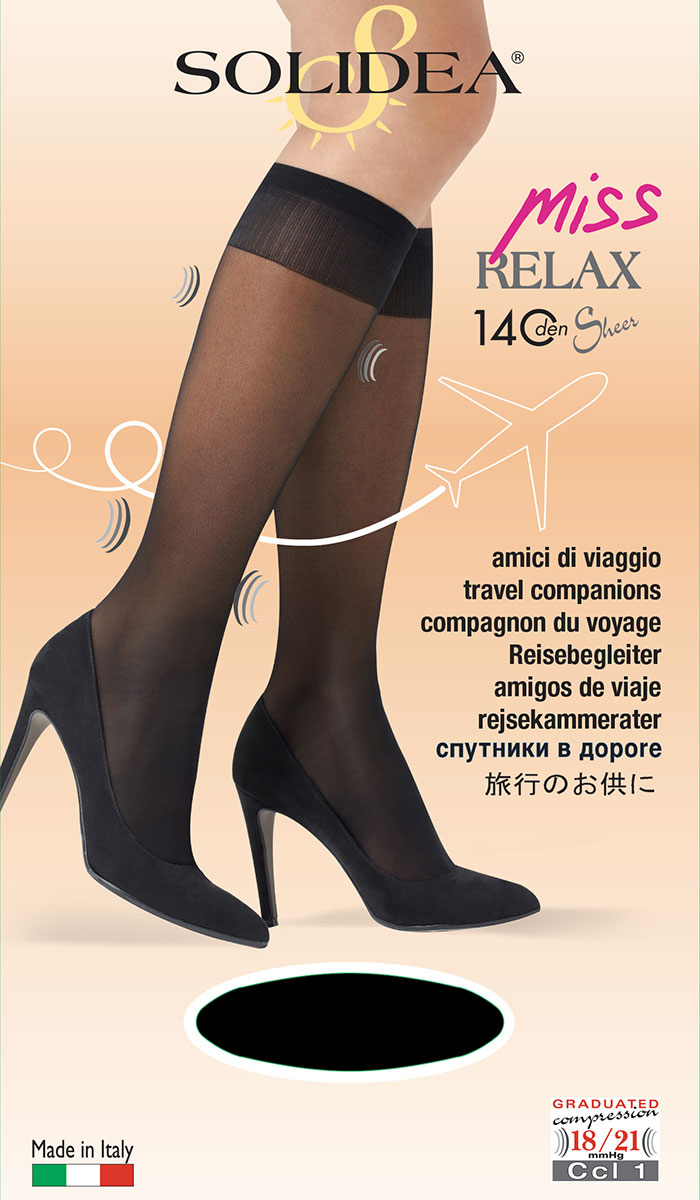 Image of Solidea Miss Relax 140 Sheer Colore Nero Taglia 3-L 1 Paio
