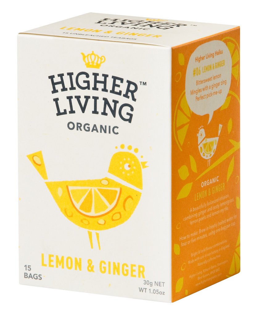 Image of Higher Living Infuso Bio Limone/Zenzero 15 Filtri033