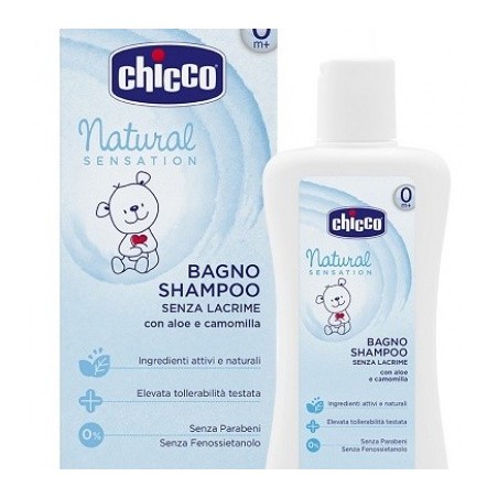 Image of Chicco Natural Sensation Bagno Shampoo Senza Lacrime 0M+ 200ml+200ml