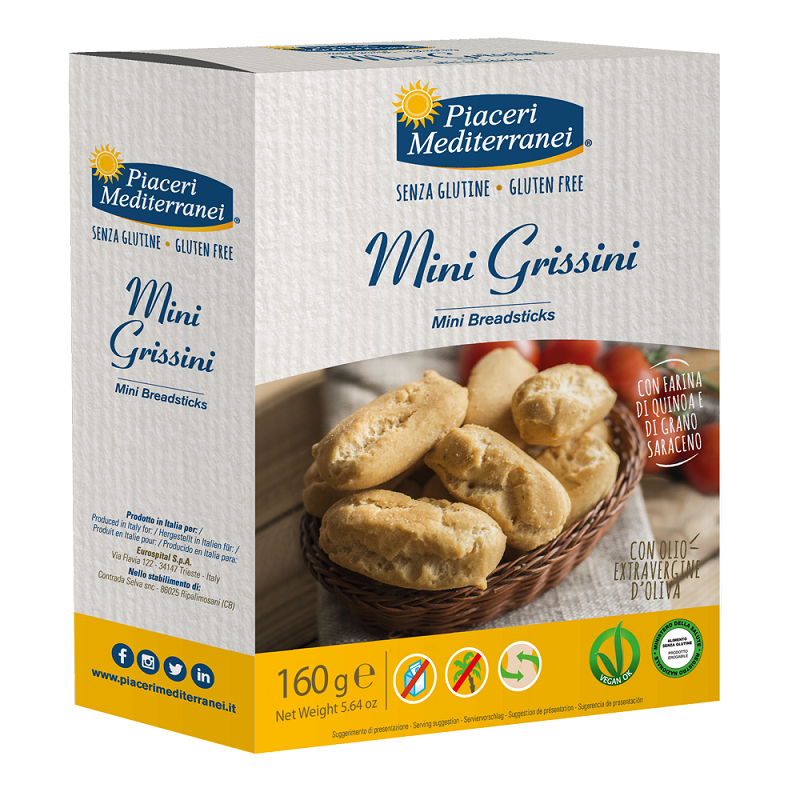 

Piaceri Mediterranei Minigrissini Senza Glutine 160g