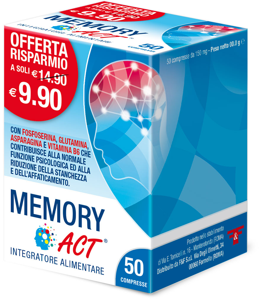 Image of F&F Memory Act Integratore Alimentare 50 Compresse