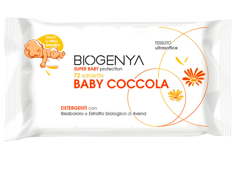 Biogenya Baby Coccola Salviette Detergenti 72 Pezzi