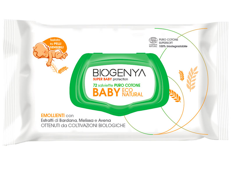 Biogenya Salviette Baby Eco Natural 72 Pezzi