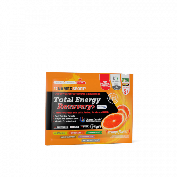 Image of Named Sport Total Energy Recovery Orange Flavour Integratore Alimentare Energetico Al Gusto Arancia 40g