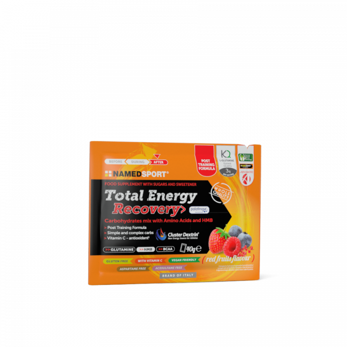 Image of Named Sport Total Energy Recovery Red Fruits Flavour Integratore Alimentare Energetico Al Gusto Frutti Rossi 40g