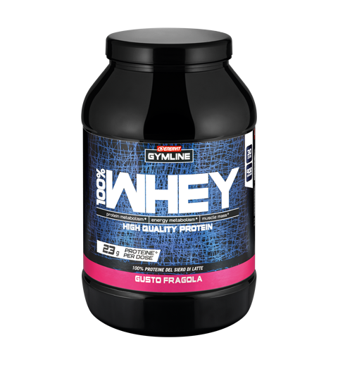 Image of Enervit Gymline Muscle 100% Whey Protein Concentrate Gusto Fragola Integratore Alimentare 900g 975427372