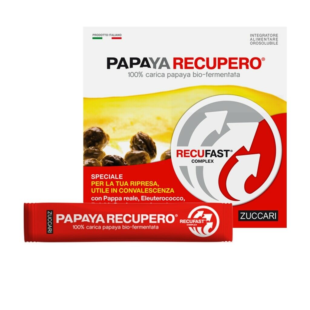 Image of Zuccari Papaya Recupero Integratore Alimentare 14 Stick Da 3,5g