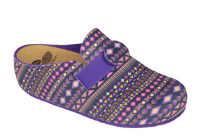 Image of Dr. Scholl(R) Lareth Calzetura Donna Microfibra Printed Ethnic Viola/Multicolor Misura 41033