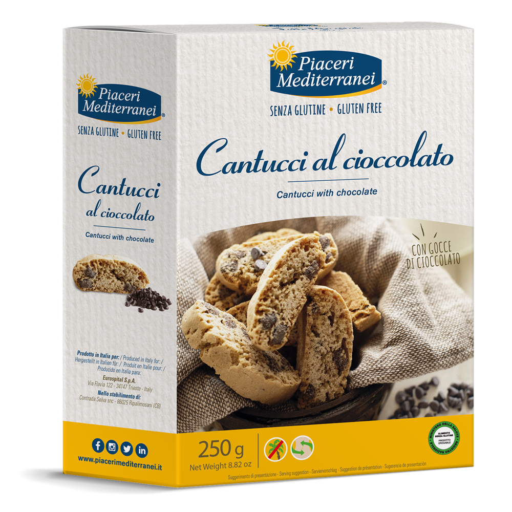 

Piaceri Mediterranei Cantucci Al Cioccolato Senza Glutine 250g