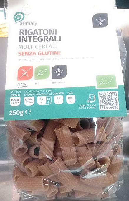 

Primaly Rigatoni Integrali Multicereali Biologico 250g