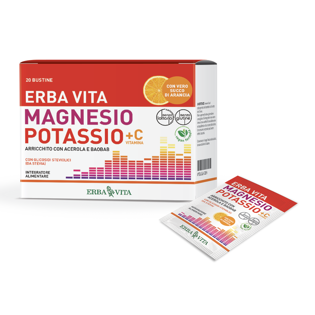 

Erba Vita Magnesio E Potassio + Vitamina C Integratore Alimentare 20 Bustine