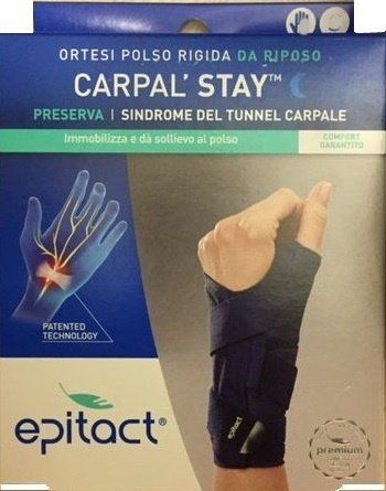 Epitact(R) Carpal&#39;Stay™ Ortesi Polso Flessibile Per Sindrome Del Tunnel Carpale Sinistro Taglia S 1 Pezzo