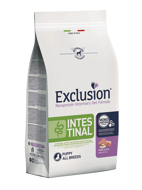 

Exclusion Intestinal Puppy All Breeds Pork & Rice 2kg