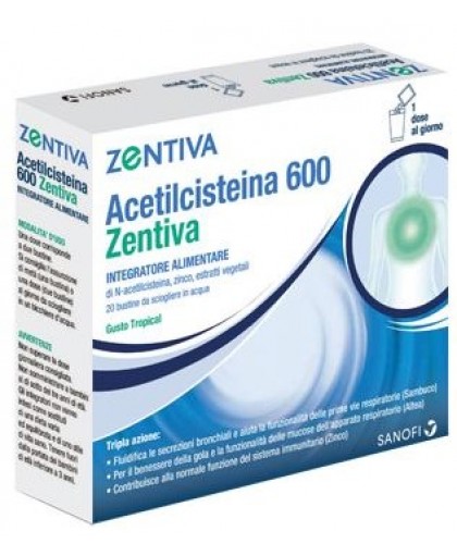 Image of Acetilcisteina 600 Zentiva 10 Bustine