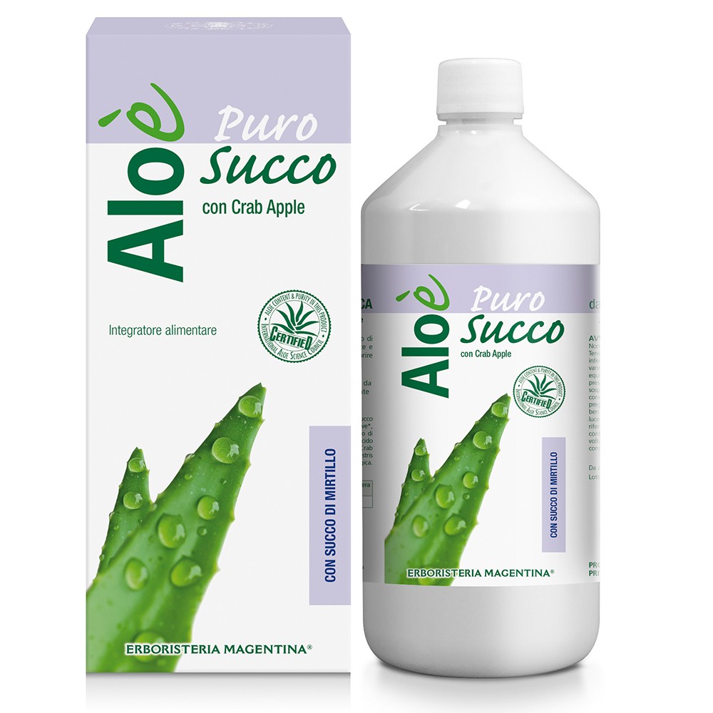 Image of Aloè Puro Con Succo Di Mirtillo ERBORISTERIA MAGENTINA(R) 1L033