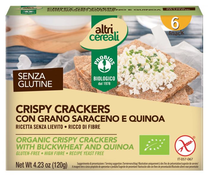 

Altri Cereali Crispy Crackers Con Grano Saraceno E Quinoa Probios 120g