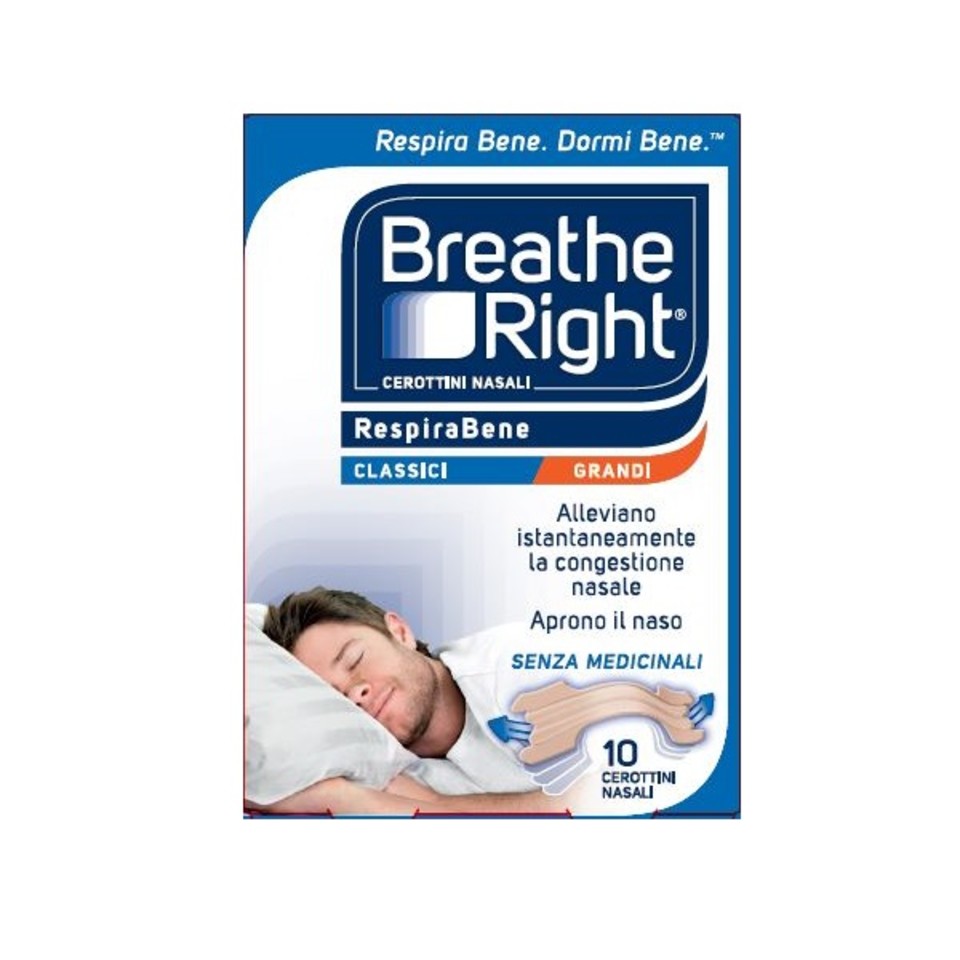 Image of Breathe Right(R) Cerottini Nasali Classici Grandi 10 Pezzi033