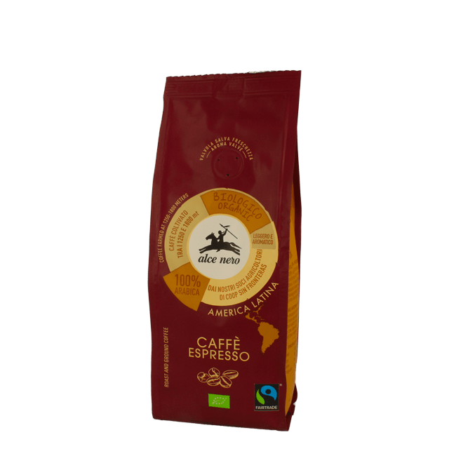 

Caffe' 100% Arabica Per Espresso Biologico Alce Nero 250g