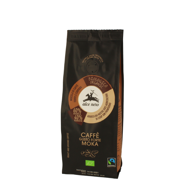 Caffe' Moka Forte Biologico Alce Nero 250g