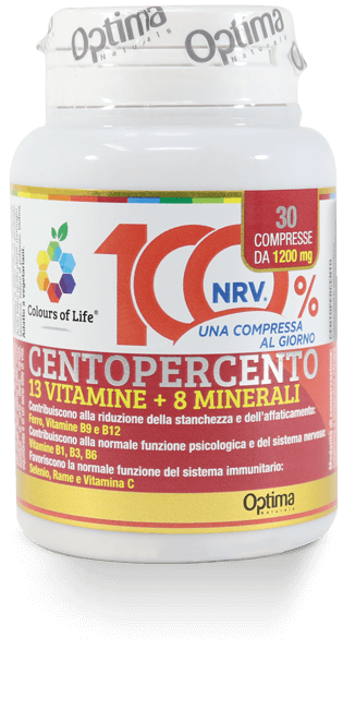 Image of Centopercento 13 Vitamine + 8 Minerali Colours Of Life(R) Optima Naturals 30 Compresse