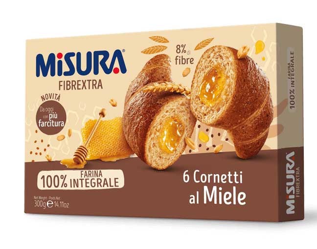 

Cornetti Fibre Extra Al Miele Misura® 300g