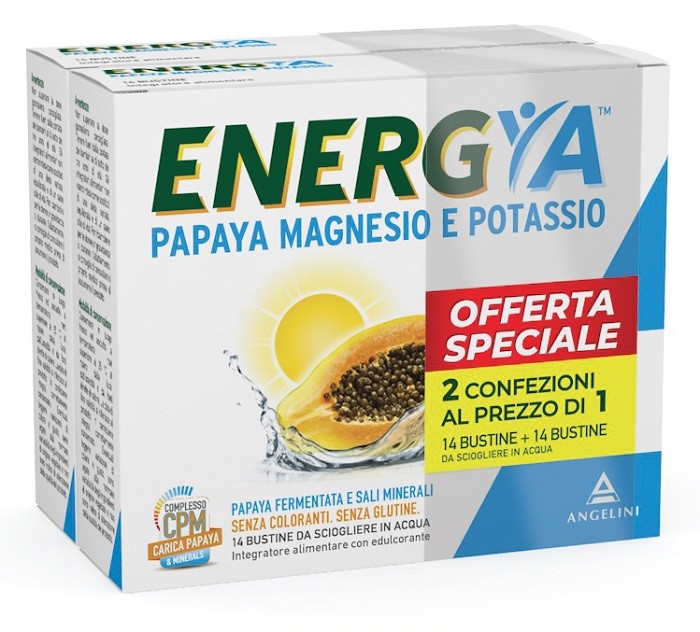 Energya Papaya Magnesio Potassio ANGELINI 14 Bustine X2