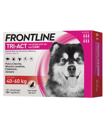 

FRONTLINE® TRI-ACT CANI Da 40-60Kg 6 Fiale Da 6ml