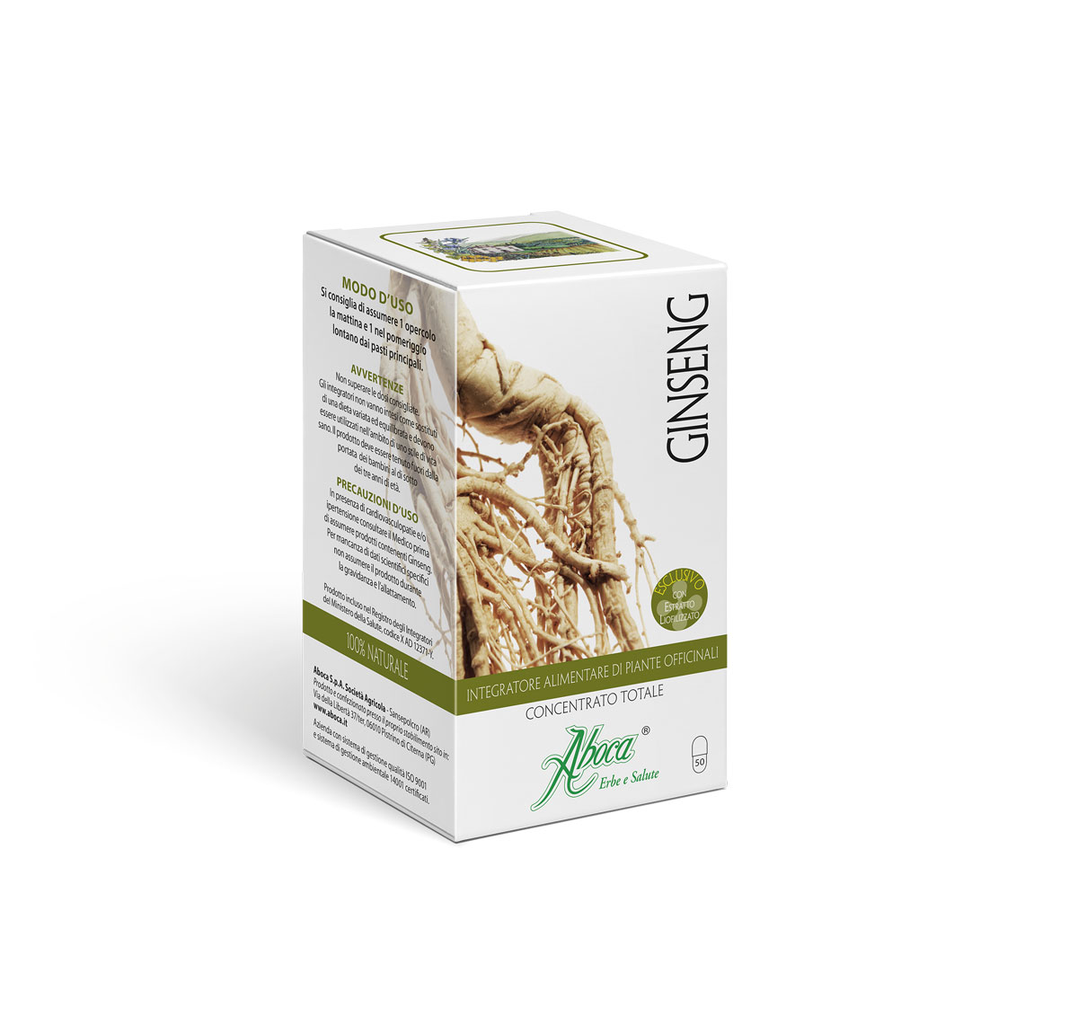 

Ginseng Concentrato Totale Aboca 50 Opercoli Da 500mg